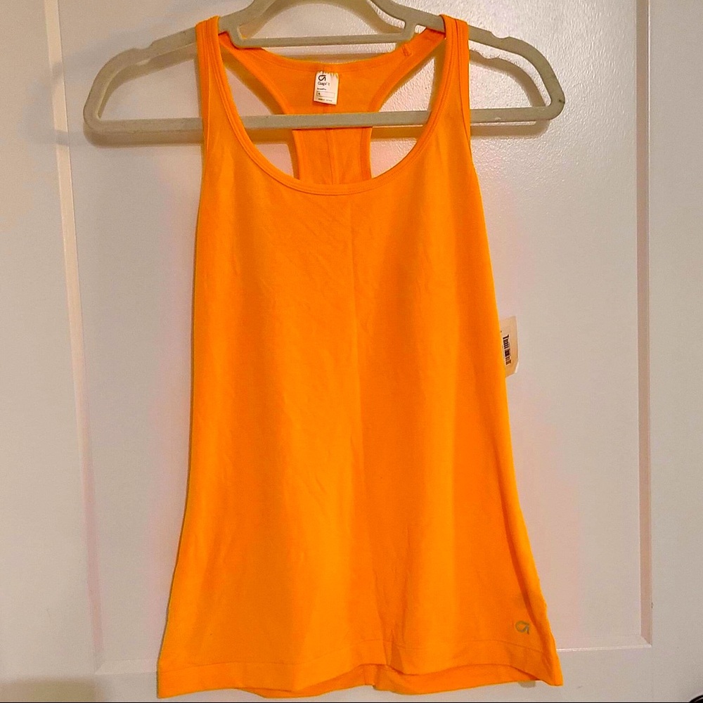 NWT Gapfit neon orange racerback workout tank